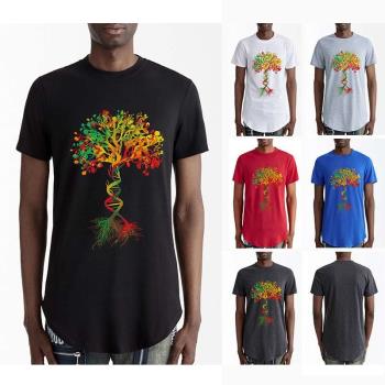 Spring and autumn new mens African wind tee of life short-s