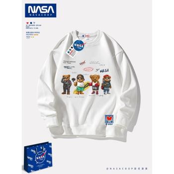 NASA工作室小熊聯名春秋情侶衛衣
