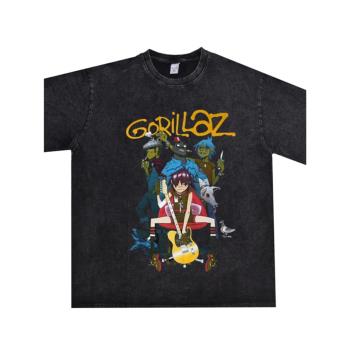 歐美虛擬樂隊Gorillaz吉米·何力特Jamie Hewlett搖滾T恤短袖男女