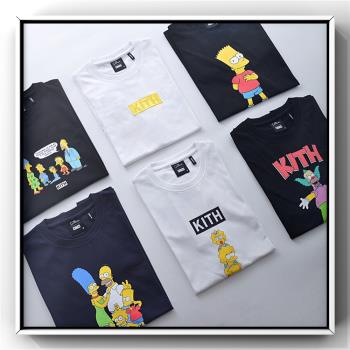 kith x simpson 聯名合作款辛普森全家福卡通圖案印花小丑t恤短袖