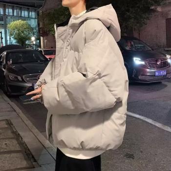 bf冬季潮牌帥氣加厚運動連帽棉服