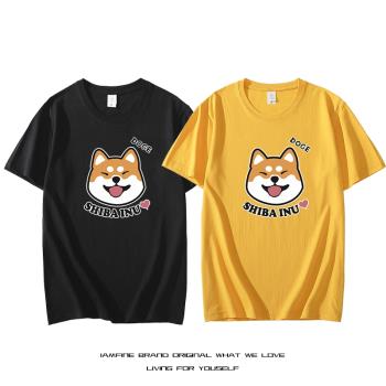 哈士奇柴犬學生日系ins風短袖T恤