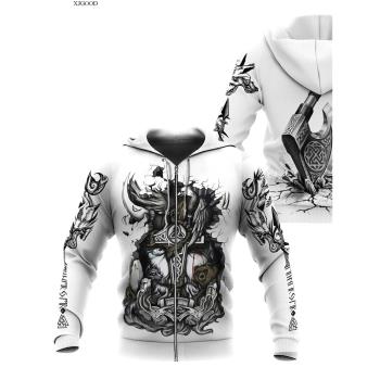 懲罰者3D印花拉鏈帽衫Punisher digitally printed zipper hoodie