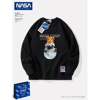 NASA潮牌聯名小熊春秋情侶衛衣