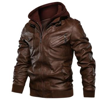 New Mens Leather Jackets Autumn Casual Motorcycle PU Jacket