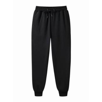 black Dark Trousers For Men Sweat pants Track Jogging white