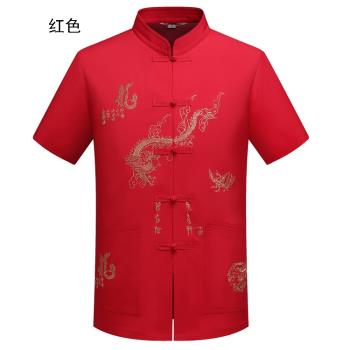 中國風太極喝茶民族服短袖唐裝