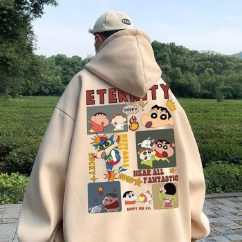 潮牌復古春秋oversize連帽衛衣