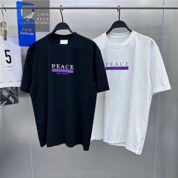 【PEACE LOVE】原創男裝短袖T恤男潮牌ins夏季印花體恤韓版男半袖