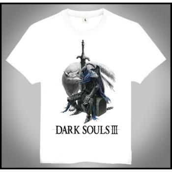 Dark Souls 3 T-shirt 黑暗之魂 T恤 短袖白色 歐美潮流 T恤 新款
