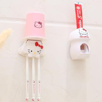 Kitty卡通可愛自動牙刷置物架