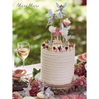 merimeri女童生日派對布置裝飾周歲餐巾餐盤紙杯蛋糕仙女公主主題