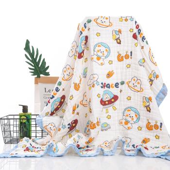 6層紗布蓋毯嬰兒被子夏季薄款成人空調被蓋巾蓋被寶寶新生兒蓋毯