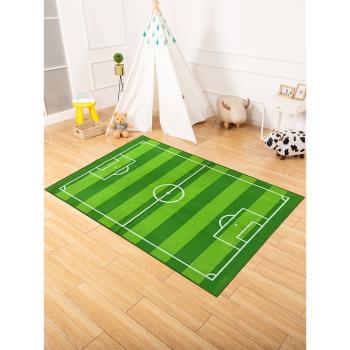 世界杯捷成地毯足球場兒童地毯地墊防滑可水洗綠色家用客廳爬行墊