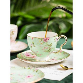 英式咖啡杯碟套裝家用精緻下午茶茶具杯子水杯骨瓷輕奢陶瓷馬克杯