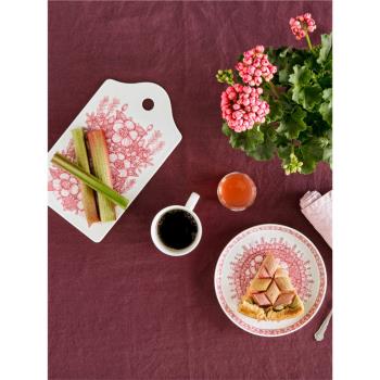 芬蘭Arabia Huvila胡薇拉 粉色野玫瑰陶瓷餐具 碗盤杯壺北歐花瓶