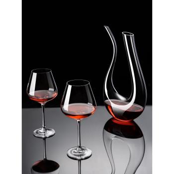 高顏值水晶玻璃紅酒杯子套裝家用客廳輕奢高檔勃艮第醒酒器高腳杯