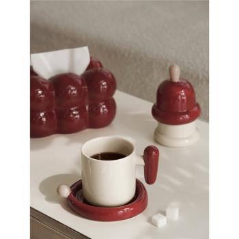 納茉|小雪屋系列陶瓷馬克杯家用辦公室高顏值情侶咖啡杯牛奶杯子