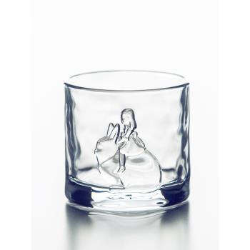 白夜童話威士忌浮雕玻璃杯禮盒高顏值禮物紅酒情人節牛奶果汁水杯