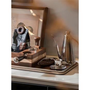 梵其歐式簡約現代廚房咖啡多功能敲渣盒茶壺茶具樣板間裝飾品擺件