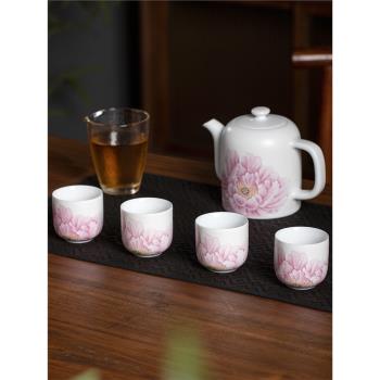 景德鎮官方陶瓷中式茶壺個人專用茶杯泡茶家用功夫茶具套裝禮盒裝