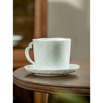 景德鎮官方陶瓷青瓷咖啡杯套裝下午茶具馬克杯水杯輕奢精致