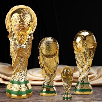 2022年世界杯獎杯大力神杯模型酒吧彩票店球迷足球獎杯紀念品擺件