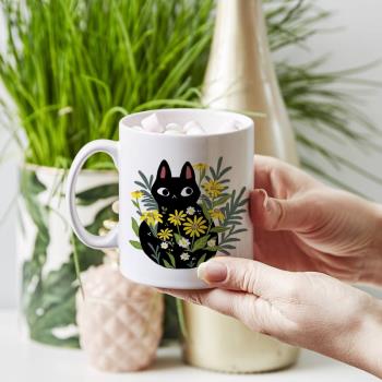 超可愛黑貓馬克杯創意咖啡杯水杯家用茶杯情侶喝水早餐杯女禮物