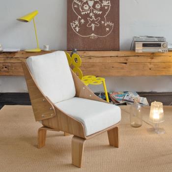 祁人原創藝術單人沙發椅創意北歐風椅子餐椅家用輕奢客廳咖啡廳