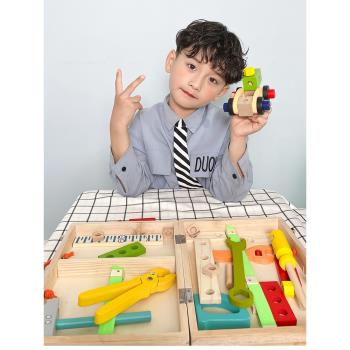 寶寶兒童修理工具箱玩具可拆卸拆裝扭擰螺絲螺母維修組裝益智男孩