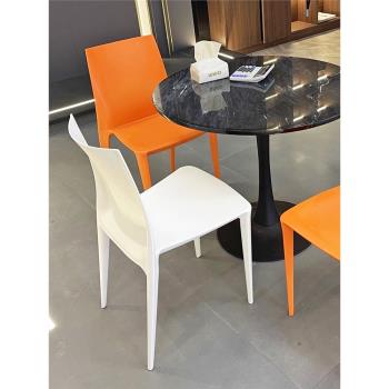 簡約餐椅歐式塑料椅時尚餐廳小戶型室外休閑椅貝里尼戶外工程椅子