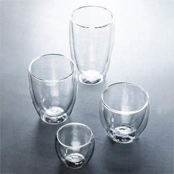 雙層加厚極簡耐冷玻璃杯高硼硅