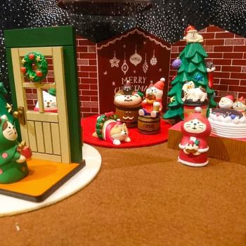圣誕市場系列擺件雪人圣誕樹雪橇咖啡杯薯條漢堡草莓老人場景禮物