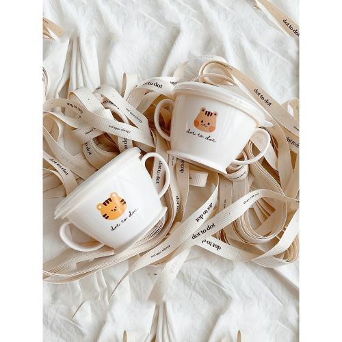 韓系寶寶零食杯兒童輔食碗防灑零食收納盒外出防漏帶蓋子密封水杯