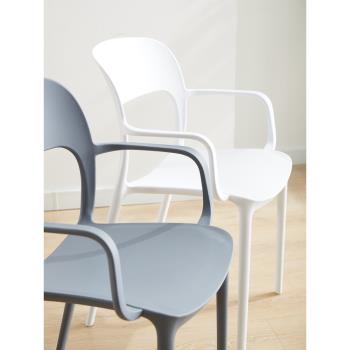 北歐塑料餐椅現代簡約家用椅子網紅靠背凳子休閑椅書桌椅洽談桌椅