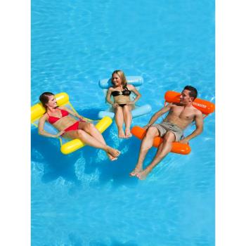 夏季充氣浮排成人兒童浮板游泳圈漂浮氣墊浮床水上浮椅沙發浮墊