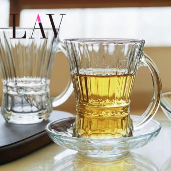 LAV土耳其紅茶杯復古宮廷風格個性小咖啡玻璃杯無鉛英式下午茶杯