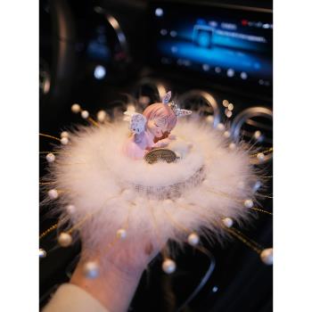 高級感女神款車載香水奔馳寶馬奧迪保時捷車內裝飾品擺件香薰高檔