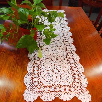 手工鉤織蕾絲鏤空沙發家紡桌布