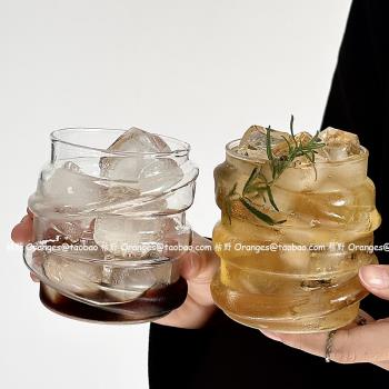 小眾原創設計維尼熊糖罐玻璃杯耐高溫水杯冰美式拿鐵咖啡杯冷飲杯