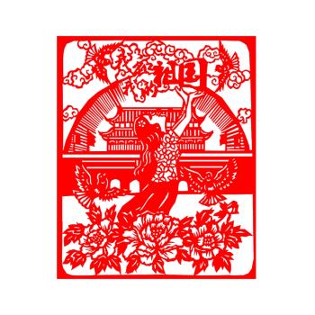 國慶愛國主題剪紙作品成品我愛紅色特色藝術手工刻畫中國風刻紙