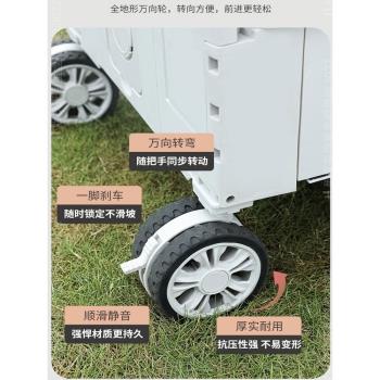 野營推車折疊戶外露營車野餐手拉車郊遊野外營地車桌板拉桿小拖車