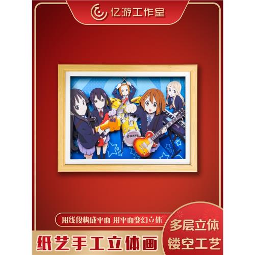 輕音少女3D立體畫動漫周邊手辦桌擺二次元臥室裝飾畫生日禮物掛畫