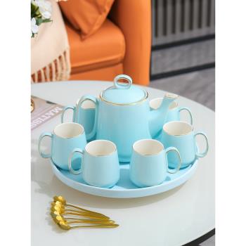 陶瓷茶具套裝輕奢水壺家用客廳待客水杯家庭結婚高檔現代簡約