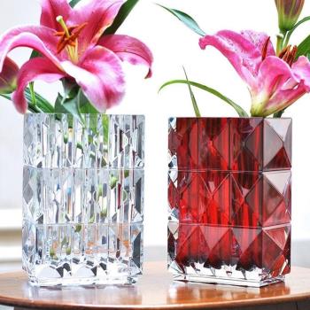 法式巴卡盧索拉水晶花瓶輕奢高級感透明家居裝飾客廳插花擺件禮物