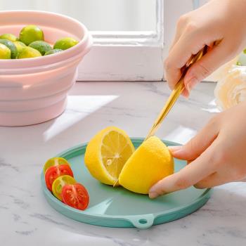 折疊碗便攜式硅膠旅行泡面寶寶耐高溫可伸縮帶兒童嬰兒食品級飯盒