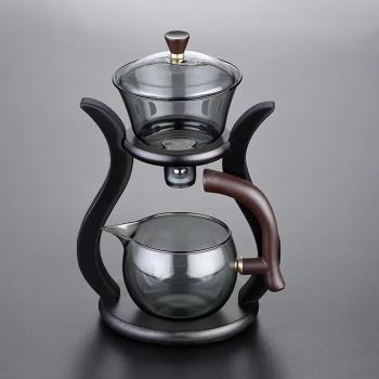 懶人自動泡茶器玻璃辦公室會客家用功夫茶具套裝輕奢高端茶壺茶杯