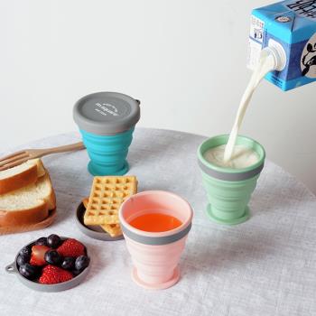 m square戶外便攜折疊水杯伸縮水杯咖啡杯食品級鉑金矽膠可裝沸水