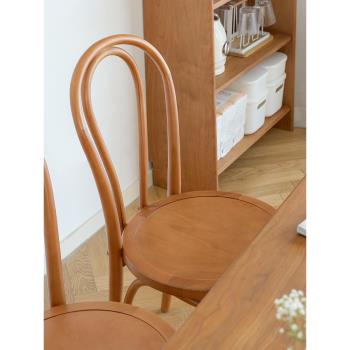 森植家具北歐實木餐椅家用靠背椅索耐特18號椅書房書桌椅子復古椅