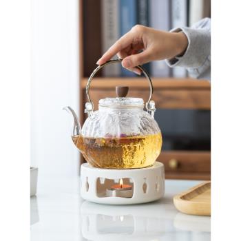 水果花茶壺泡茶家用養生壺蠟燭加熱玻璃燒水壺耐高溫煮茶器煮茶爐